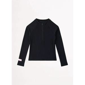 NEW SEAFOLLY girls summer essentials long sleeve rashie in black